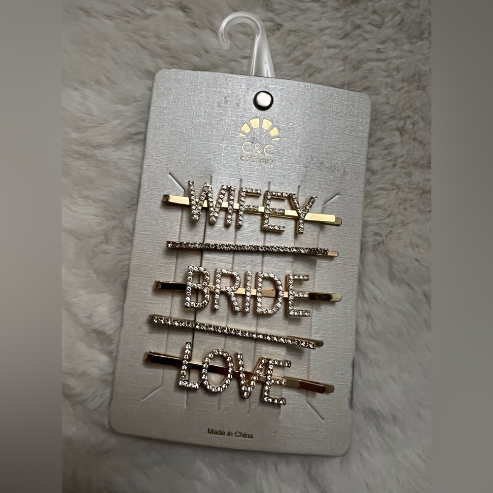 WIFEY • BRIDE • LOVE • Hair Pins